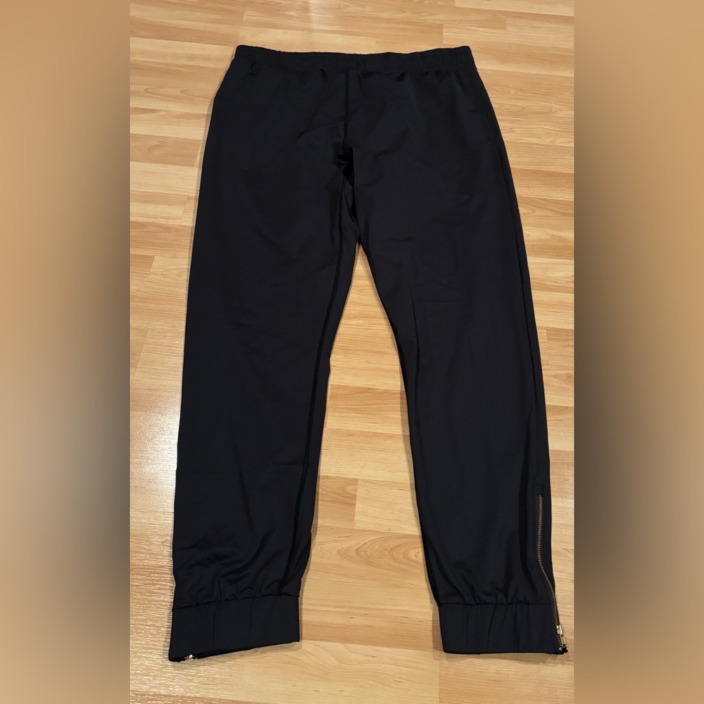 ZYIA Black Joggers with‎ Ankle Zips